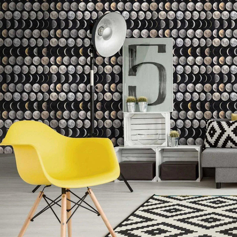 Moon Phases Wallpaper - Set of 3 Rolls - MINDTHEGAP