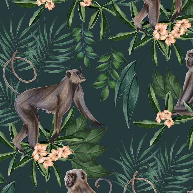 Morris Monkey Wallpaper - Ohpopsi