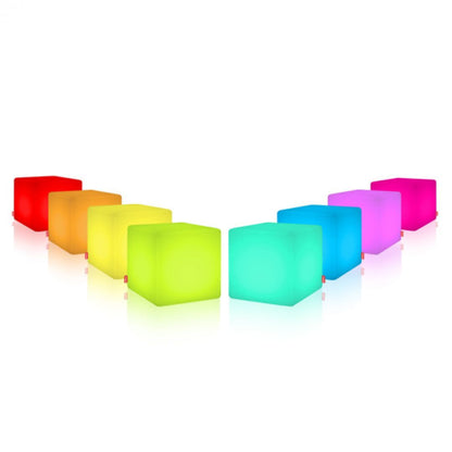 Multi Coloured Outdoor LED Cube Table - Moree