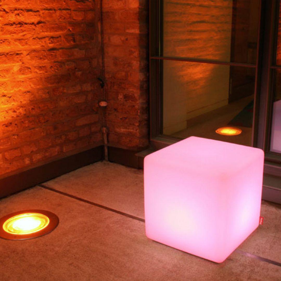 Multi Coloured Outdoor LED Cube Table - Moree