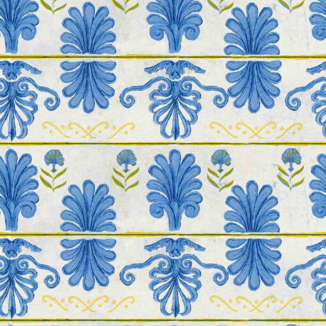 Mykonos Villa Motif White Sand Wallpaper - MINDTHEGAP