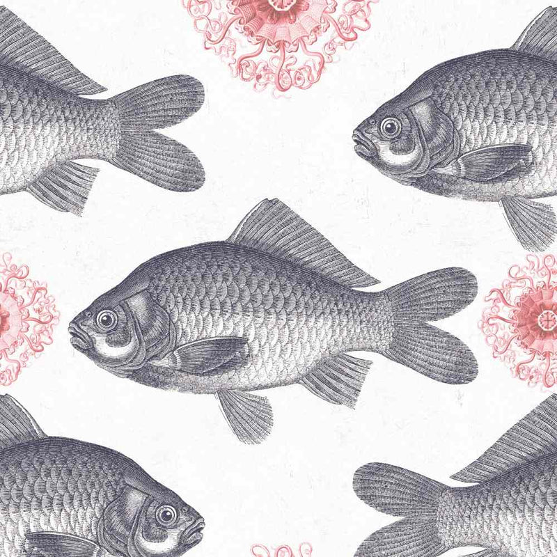 Neutral Fish Wallpaper - Set of 3 Rolls - MINDTHEGAP