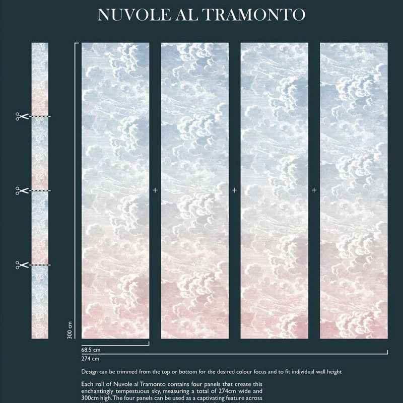 Nuvole al Tramonto Wallpaper - Fornasetti - Cole & Son