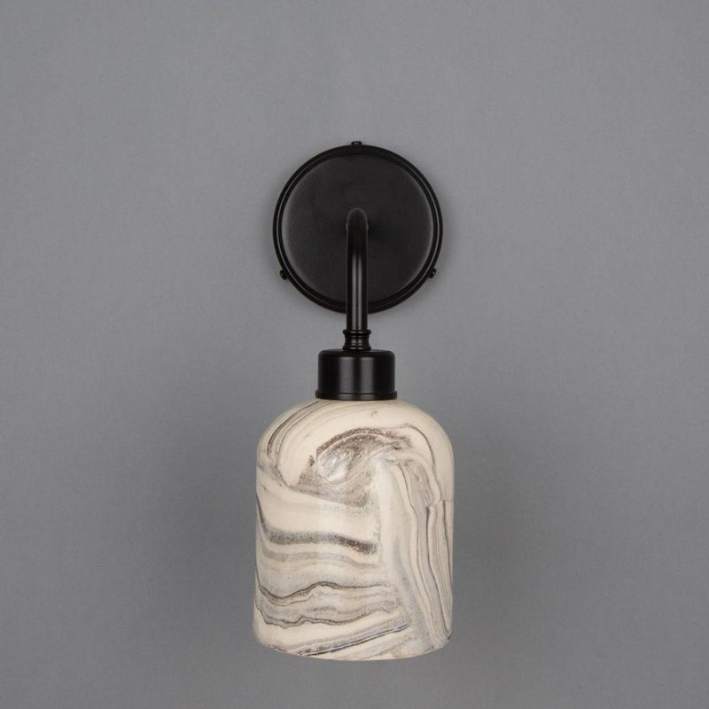 Osier Ceramic Wall Light - Marbled - Mullan Lighting