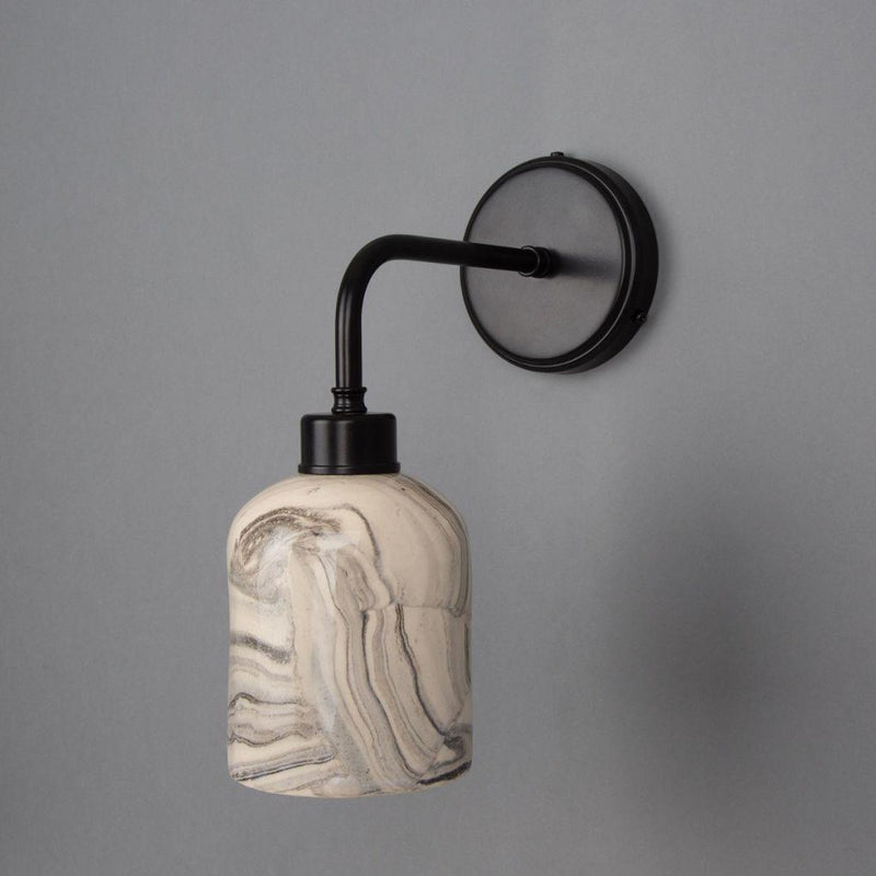 Osier Ceramic Wall Light - Marbled - Mullan Lighting