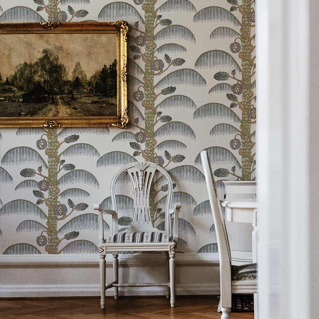 Palm Stripe Wallpaper - Josephine Munsey