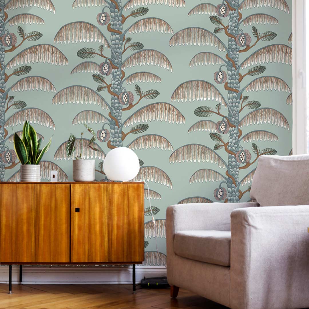 Palm Stripe Wallpaper - Josephine Munsey