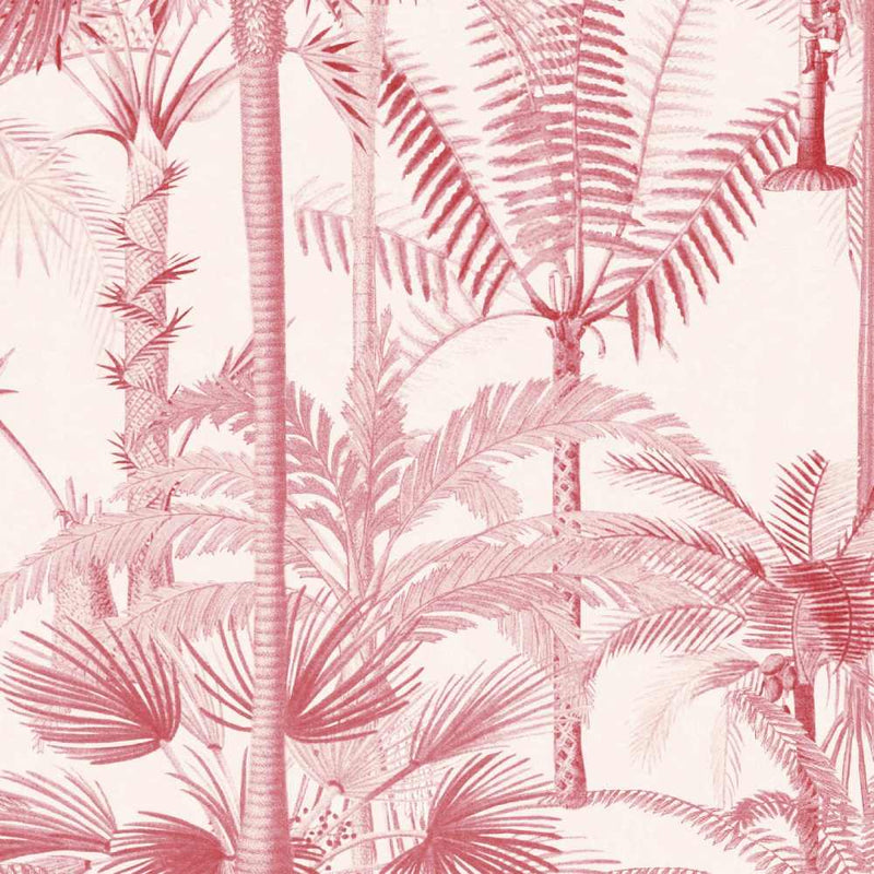 Palmera Cubana Pink Wallpaper - Set of 3 Rolls - MINDTHEGAP