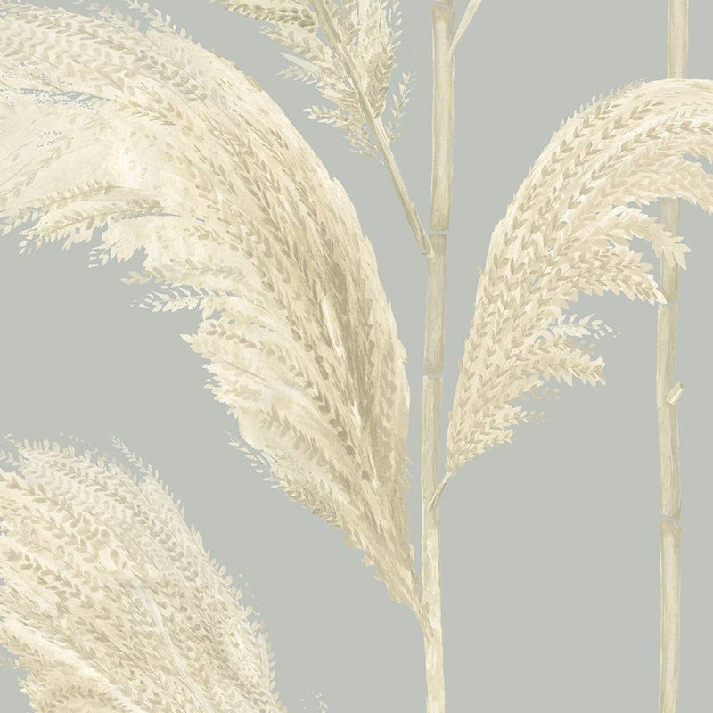 Pampas Grass Wallpaper - Cornflower Blue - Brand Mckenzie