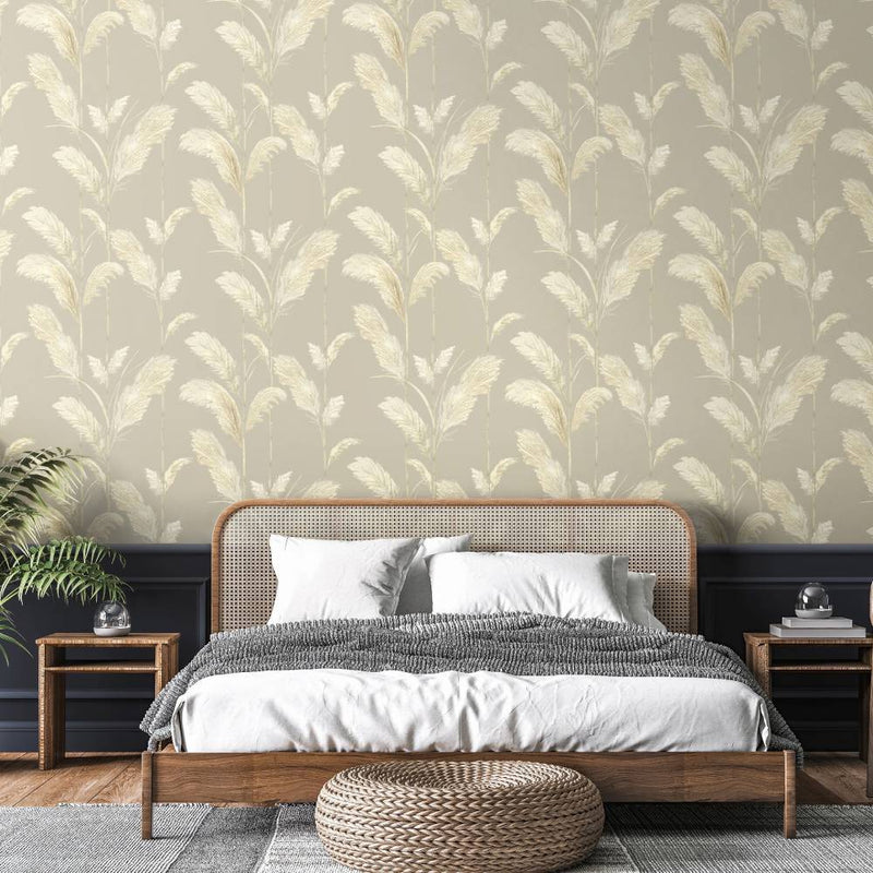 Pampas Grass Wallpaper - Oatmeal - Brand Mckenzie