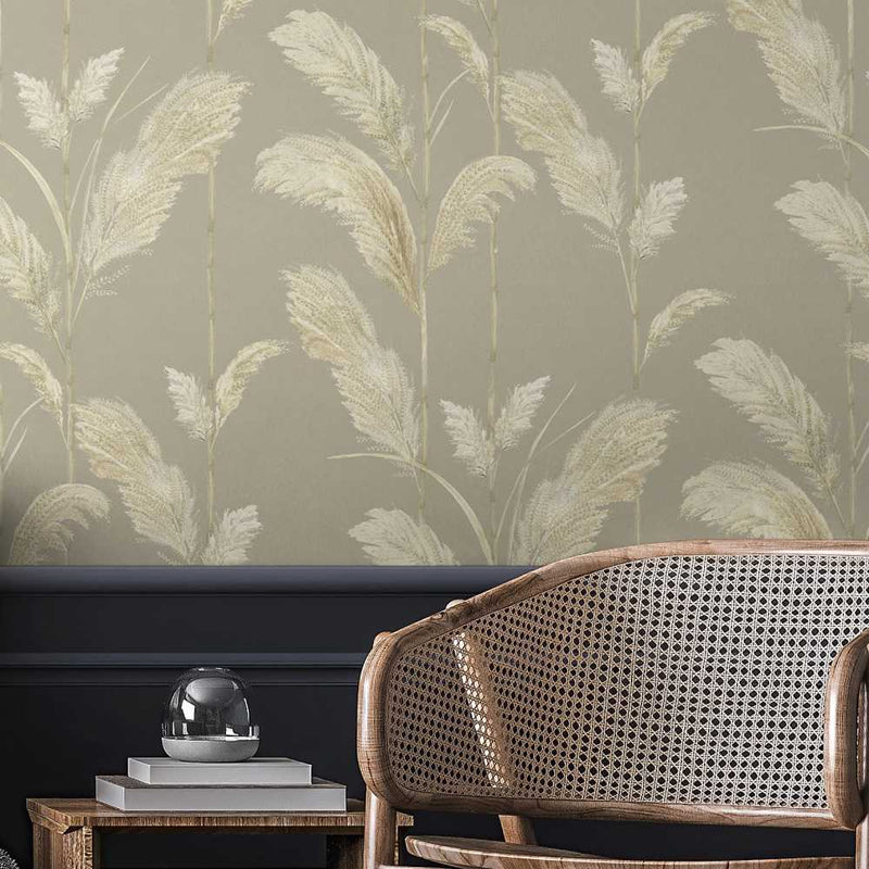 Pampas Grass Wallpaper - Oatmeal - Brand Mckenzie