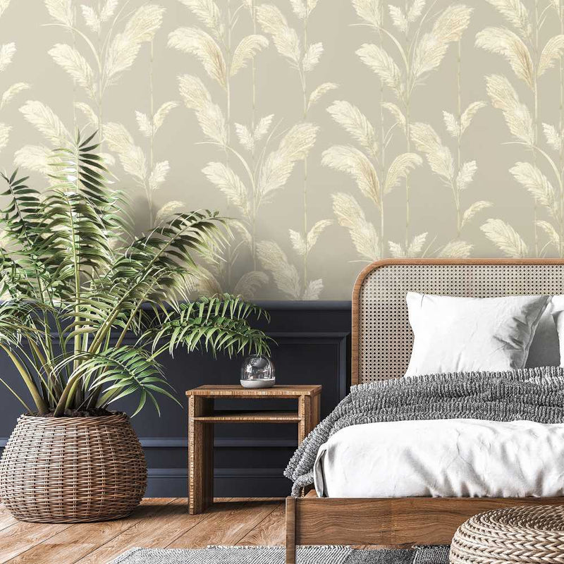 Pampas Grass Wallpaper - Oatmeal - Brand Mckenzie