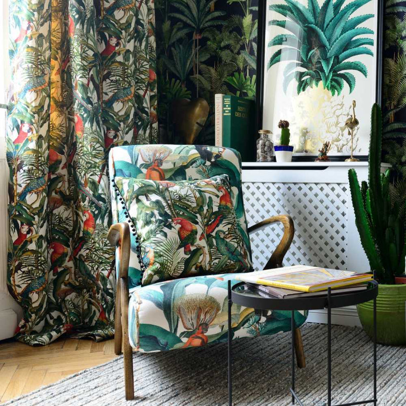 Parrots of Brasil 100% Linen Fabric - MINDTHEGAP