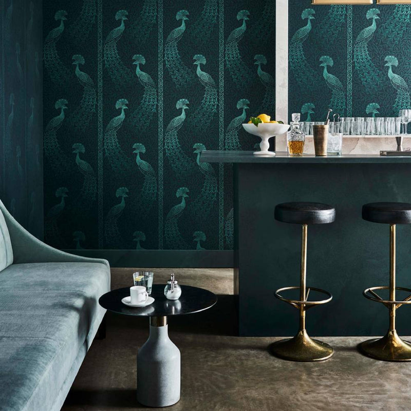 Pavo Parade Wallpaper - Pearwood Collection - Cole & Son
