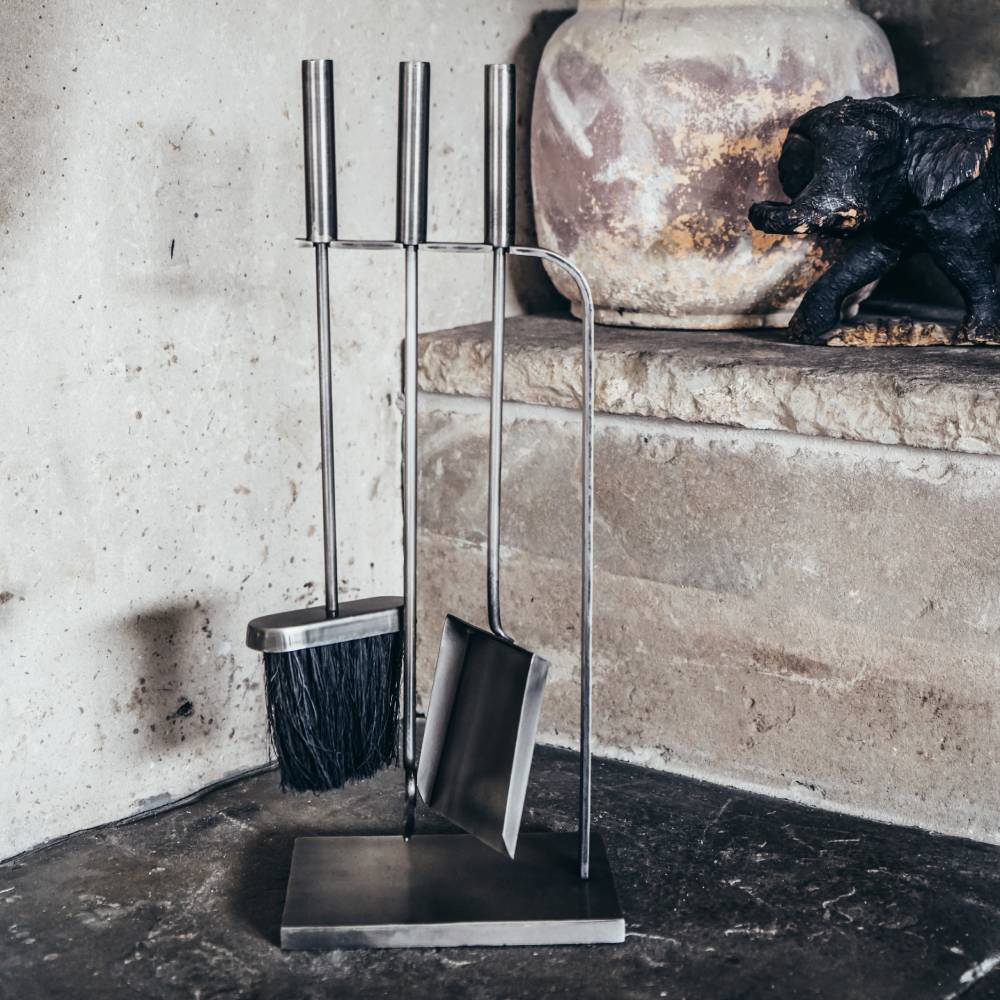 Pewter Fireside Tools Set