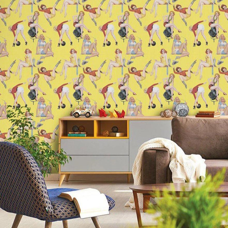 Pin-Up Girls Wallpaper - Set of 3 Rolls - MINDTHEGAP
