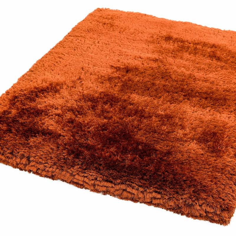 Plush Deep Pile Shaggy Rug - Rust