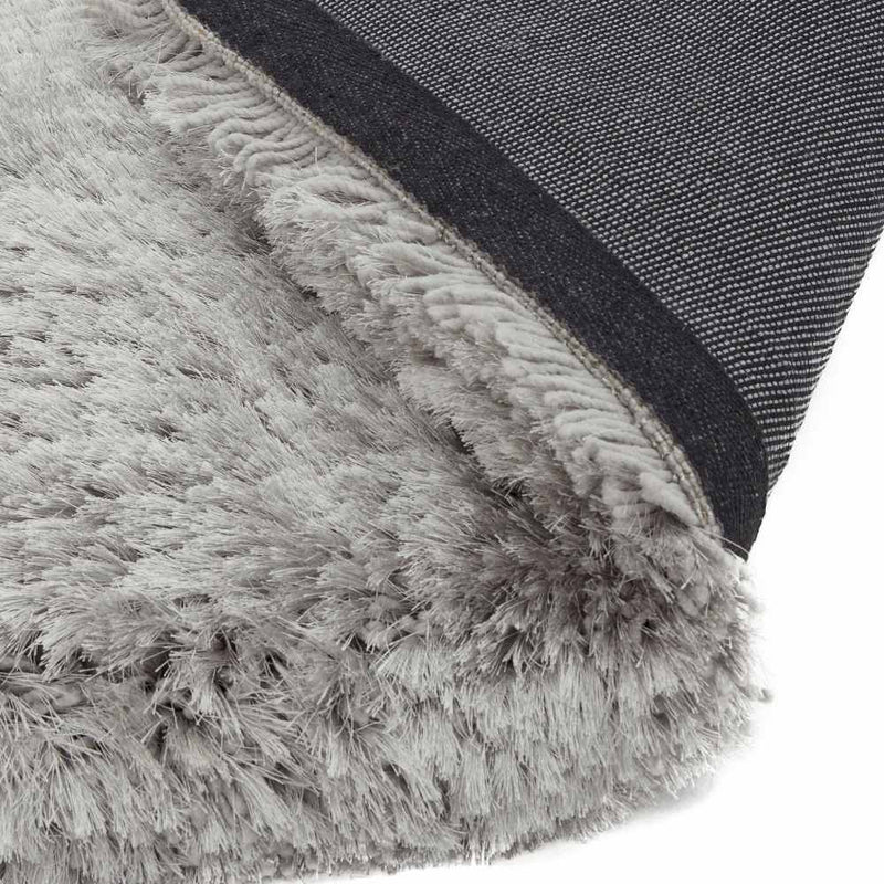Plush Deep Pile Shaggy Rug - Silver