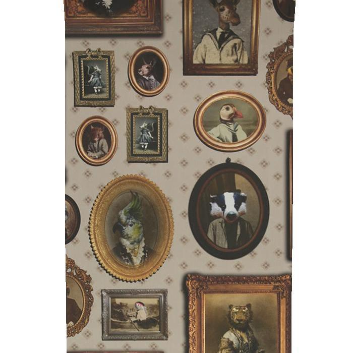 Portrait Gallery Wallpaper - Taupe - Graduate Collection