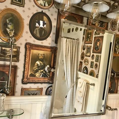 Portrait Gallery Wallpaper - Taupe - Graduate Collection