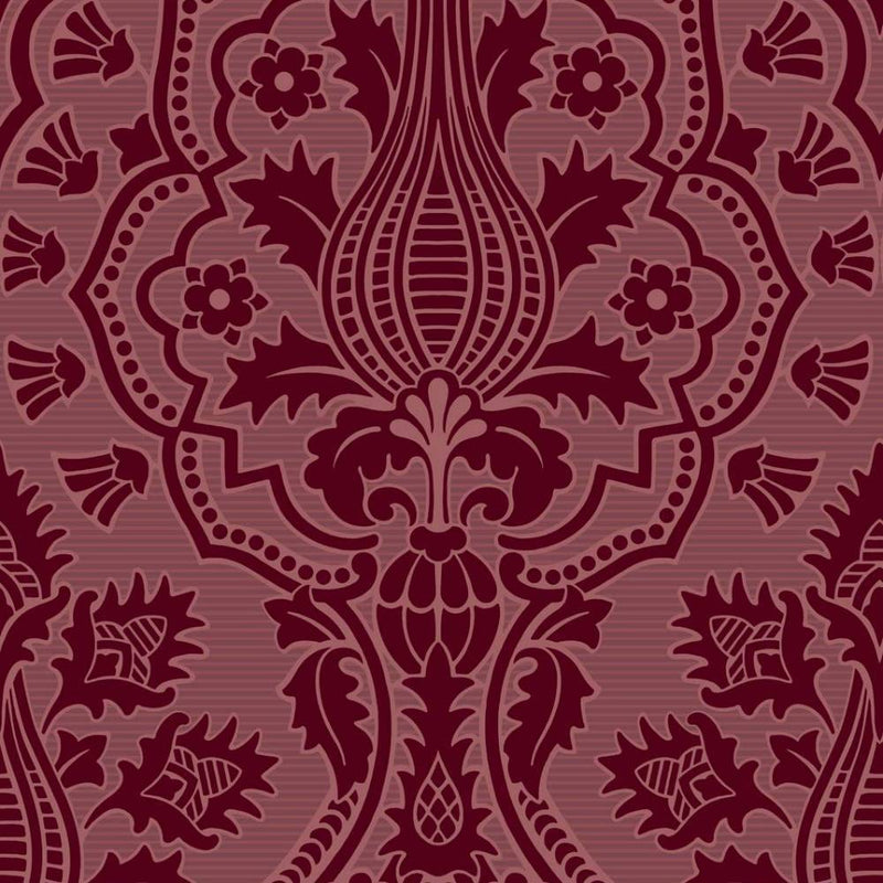 Pugin Palace Flock Wallpaper - Pearwood Collection - Cole & Son