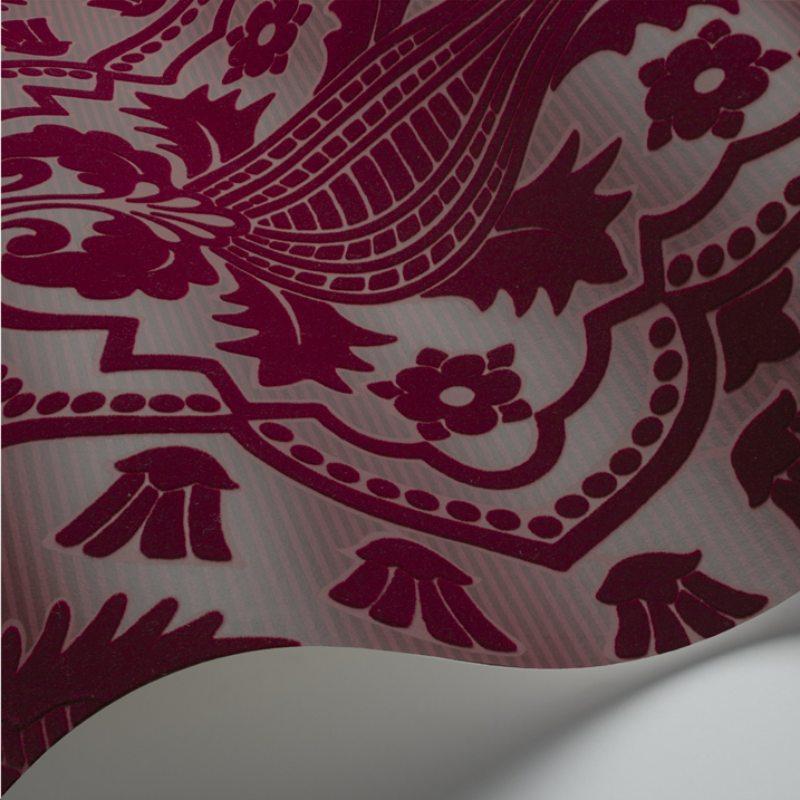 Pugin Palace Flock Wallpaper - Pearwood Collection - Cole & Son