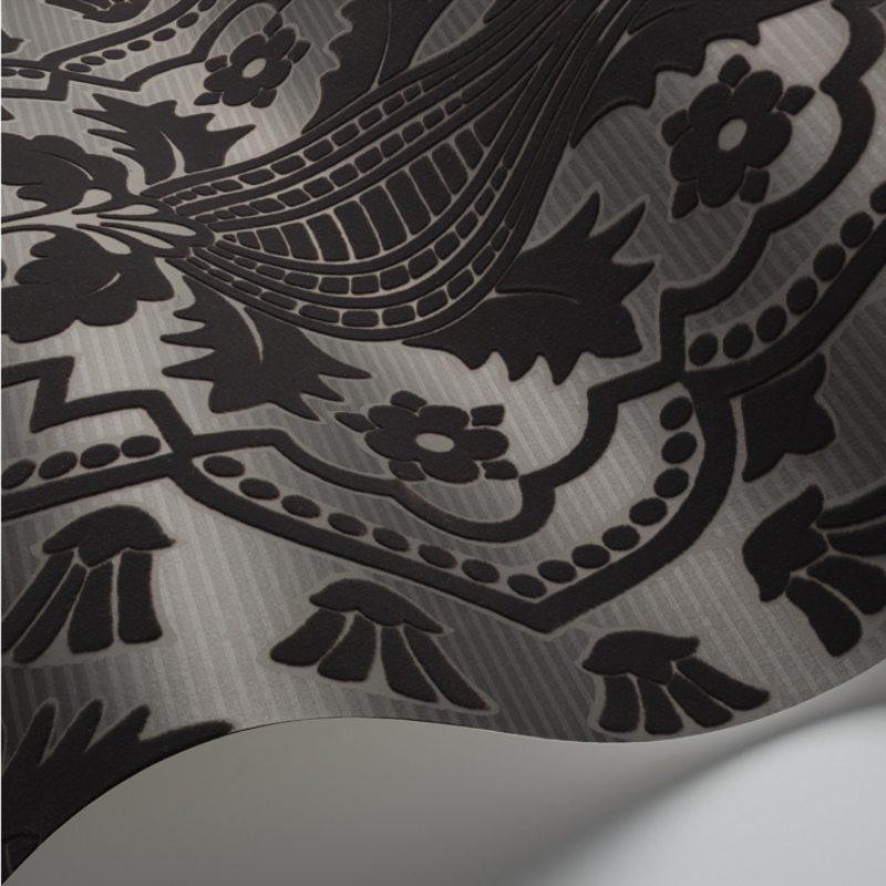 Pugin Palace Flock Wallpaper - Pearwood Collection - Cole & Son