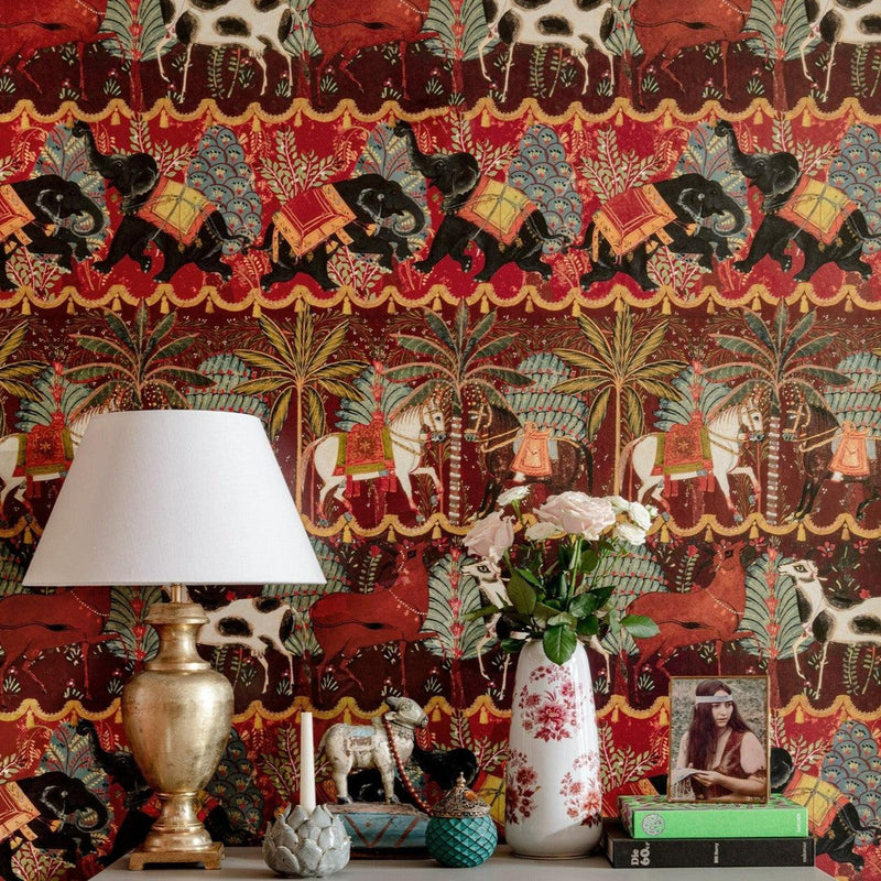 Red Carnaval Wallpaper - Set of 3 Rolls - MINDTHEGAP