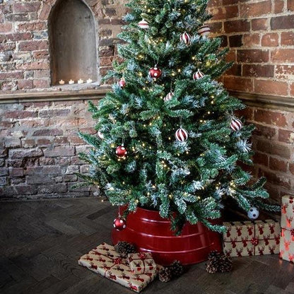 Red Metal Xmas Tree Skirt