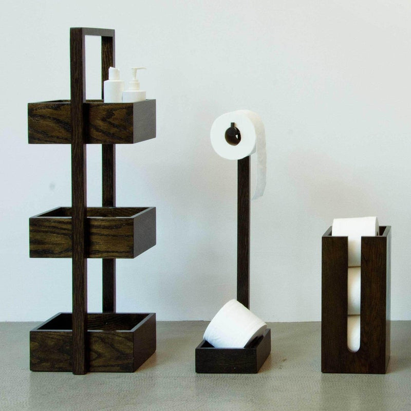 Roll Holder Box Mezza - Dark oak