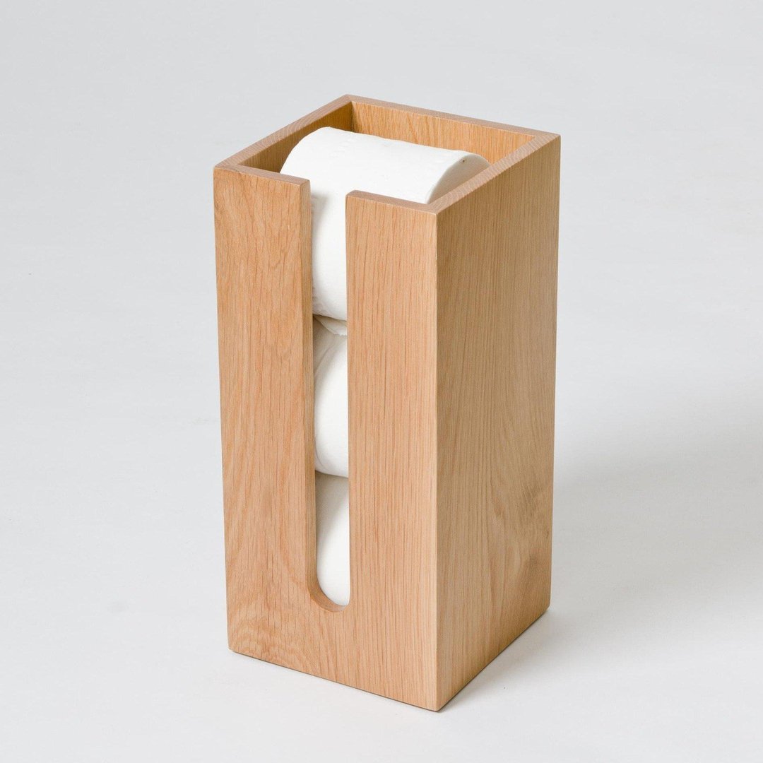 Roll Holder Box Mezza - Natural Oak