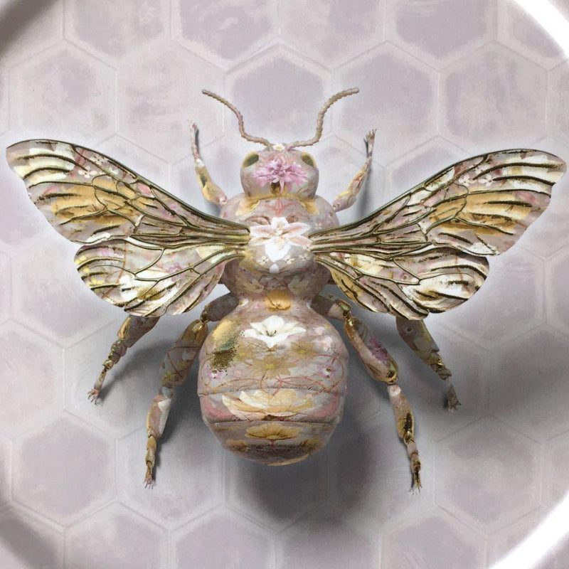 Round Birchwood Tray - Bombus Bubblegum