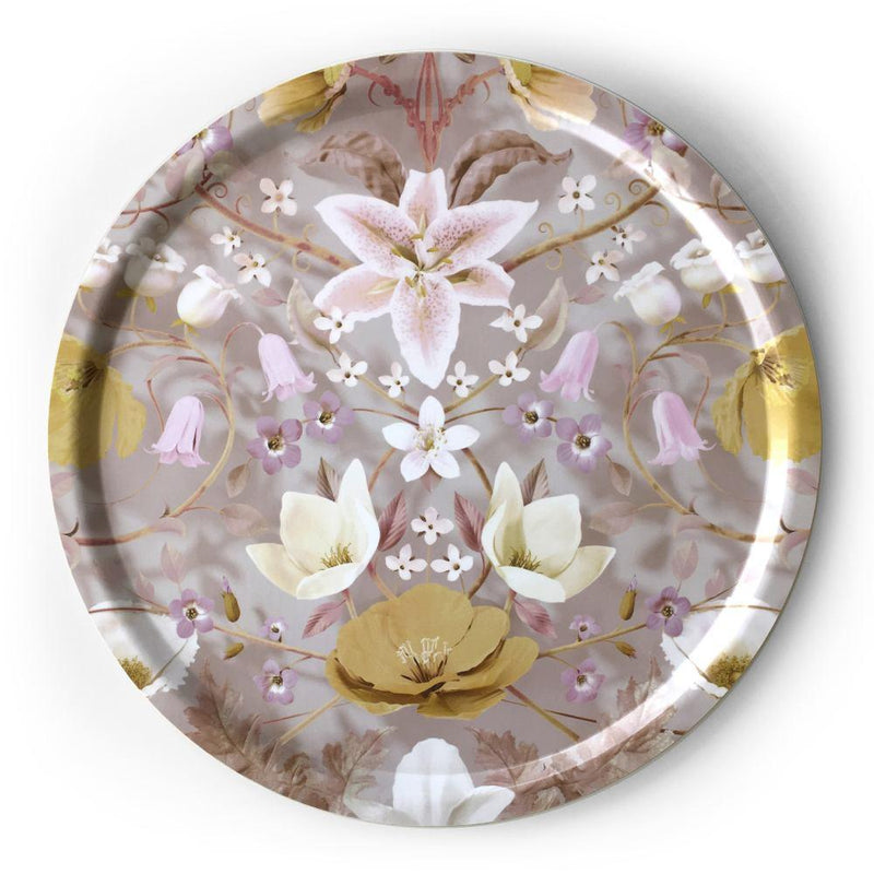Round Birchwood Tray - Flora Botanicus Bubblegum