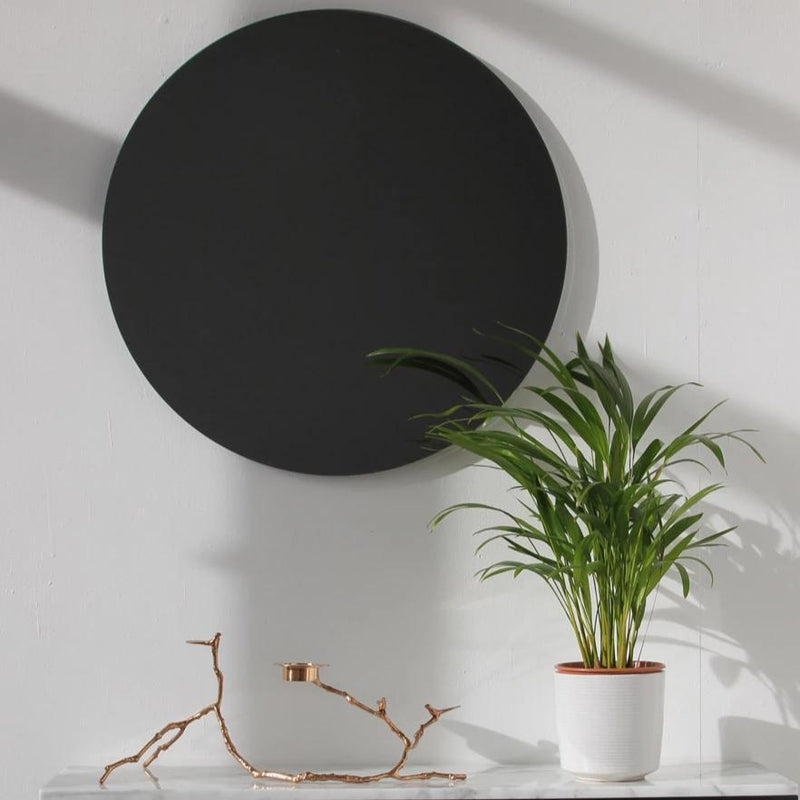 Round Black Tinted Frameless Orbis Mirror