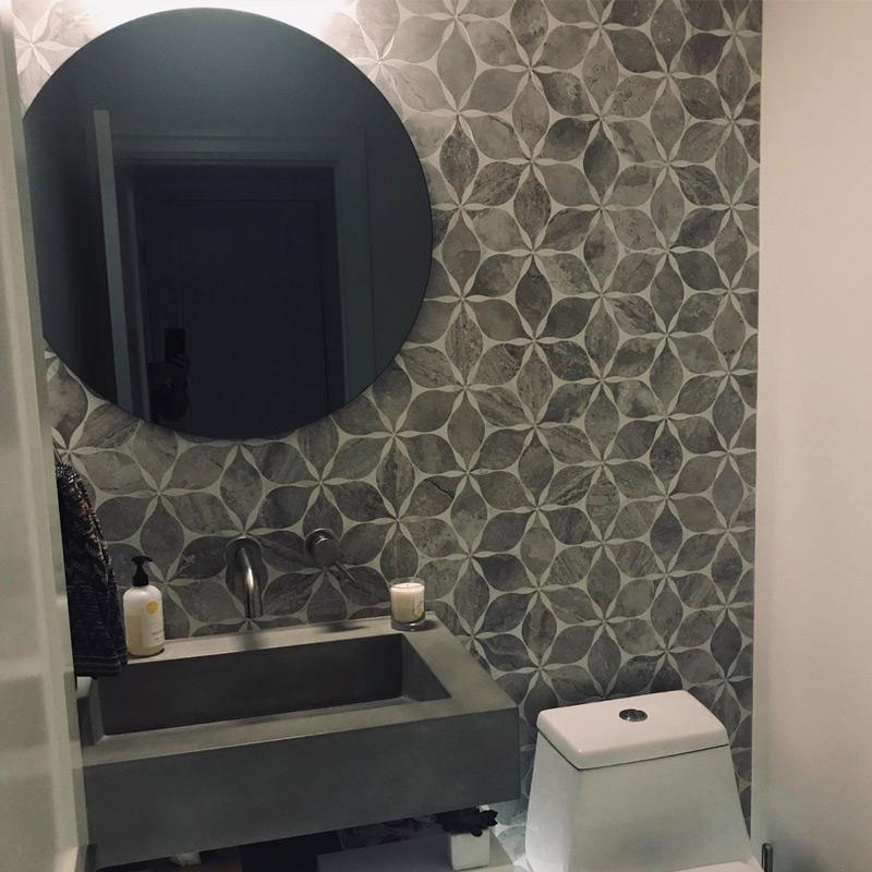 Round Black Tinted Frameless Orbis Mirror