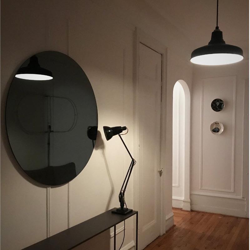 Round Black Tinted Frameless Orbis Mirror