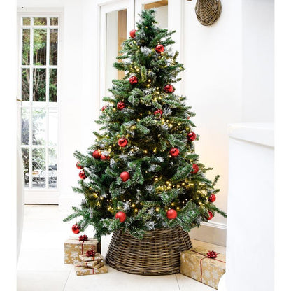 Round Woven Wicker Xmas Tree Skirt