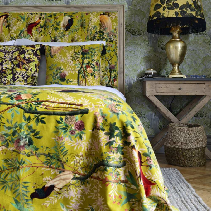 Royal Garden Green Velvet Fabric - MINDTHEGAP