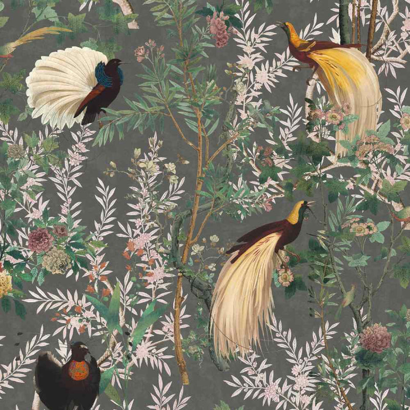 Royal Garden Grey Wallpaper - Set of 3 Rolls - MINDTHEGAP