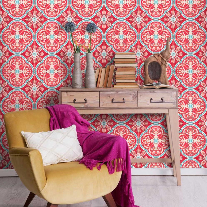 Rufous Tile Wallpaper - Set of 3 Rolls - MINDTHEGAP