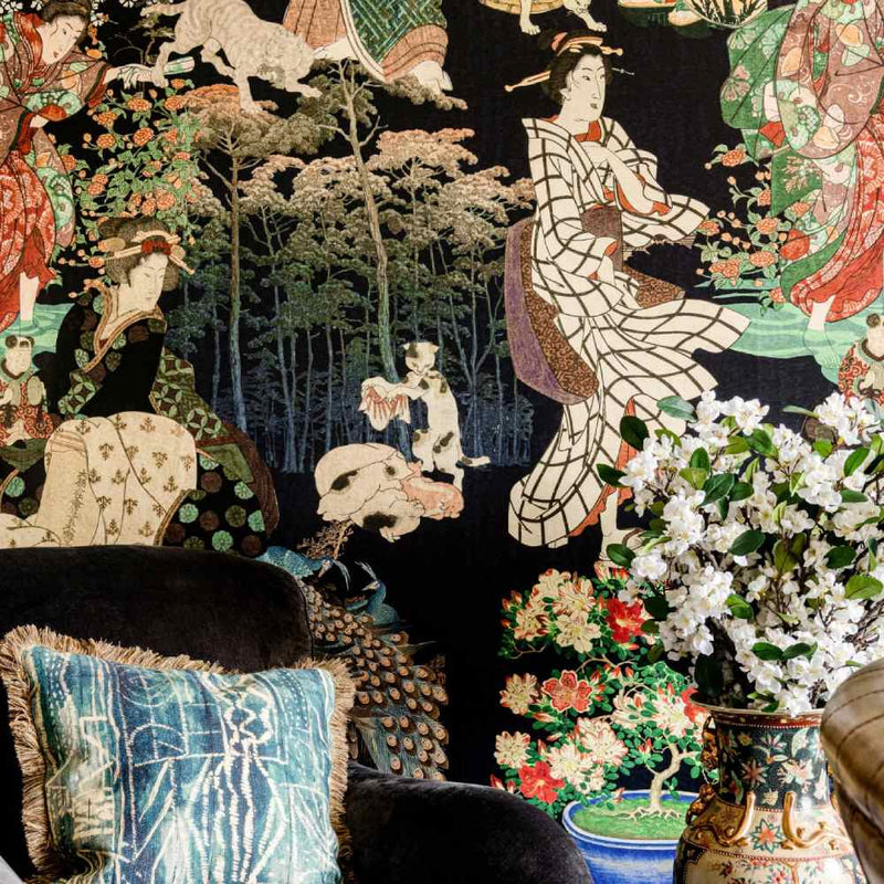 Samurai and Geisha Wallpaper - Set of 3 Rolls - MINDTHEGAP