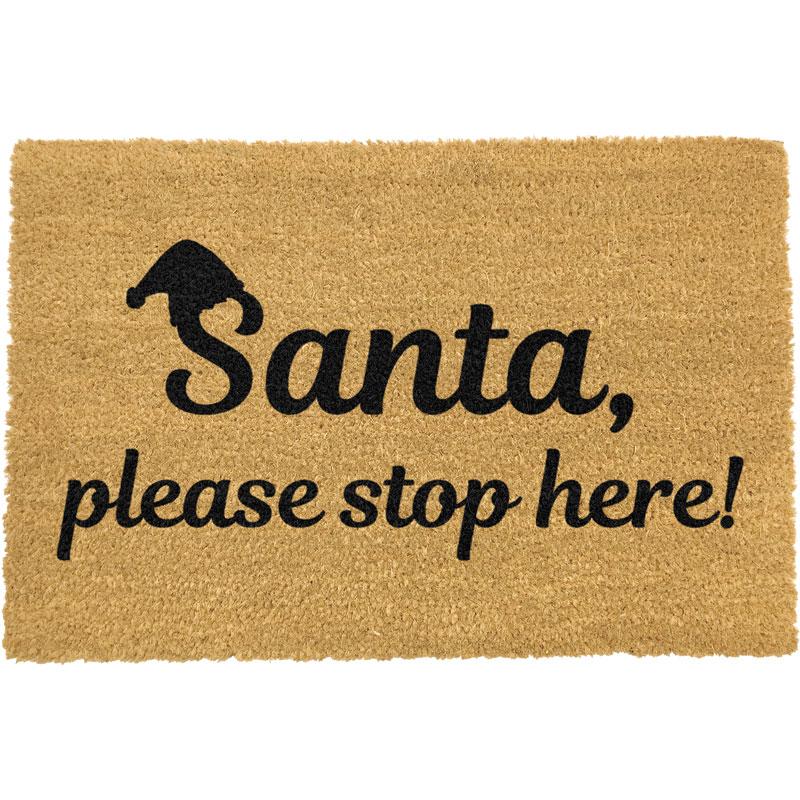 Santa Please Stop Here! Doormat