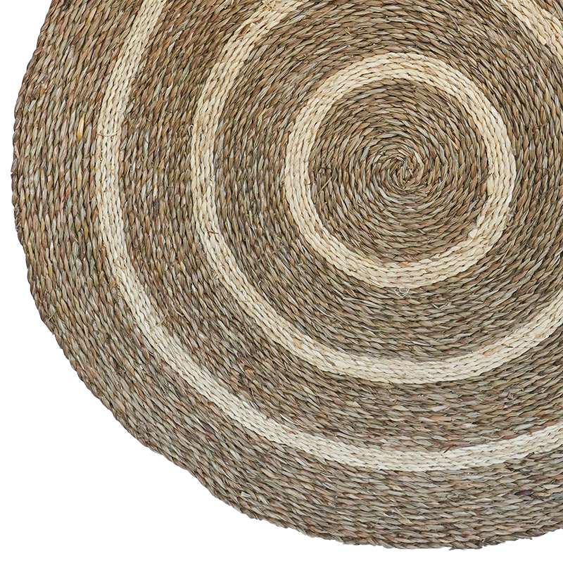 Seagrass Christmas Tree Mat - Spiral Natural