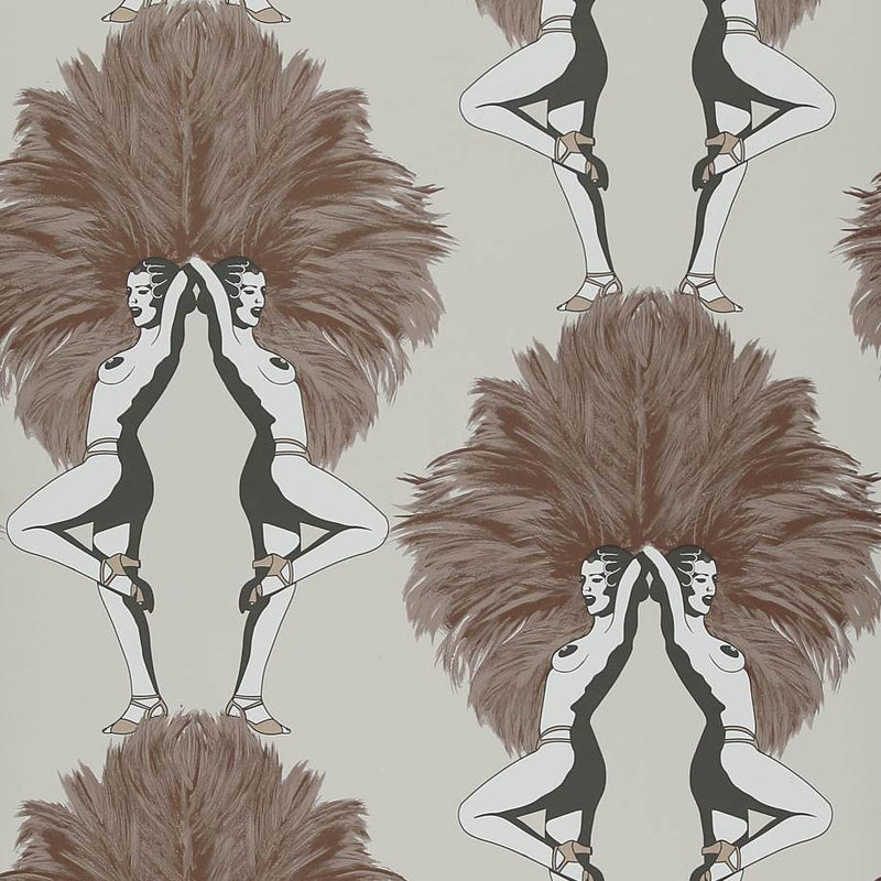 Showgirls Metallic Wallpaper - Cream - Graduate Collection