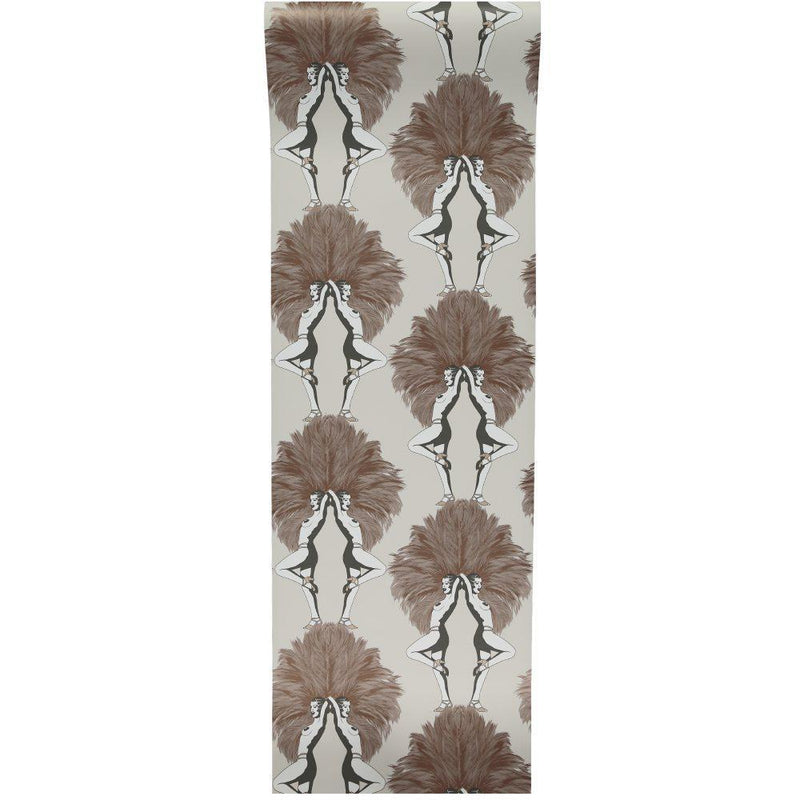 Showgirls Metallic Wallpaper - Cream - Graduate Collection