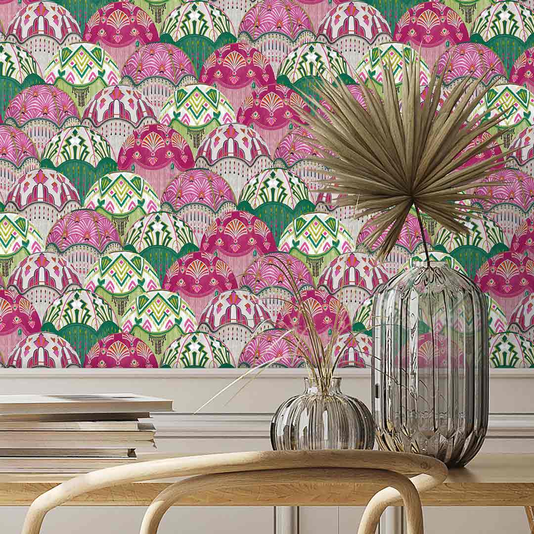 Silk Shades Wallpaper - Cerise - Brand Mckenzie