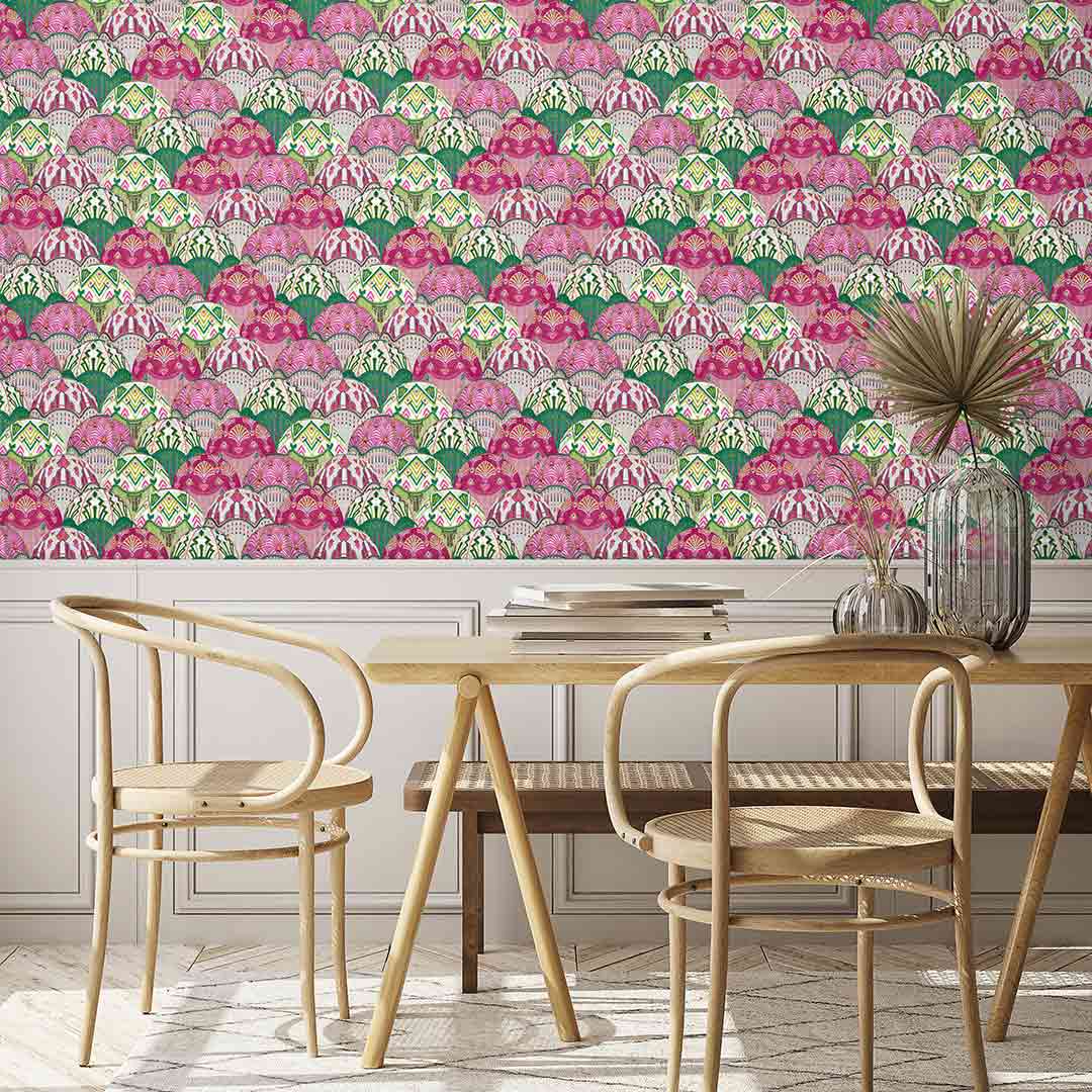 Silk Shades Wallpaper - Cerise - Brand Mckenzie