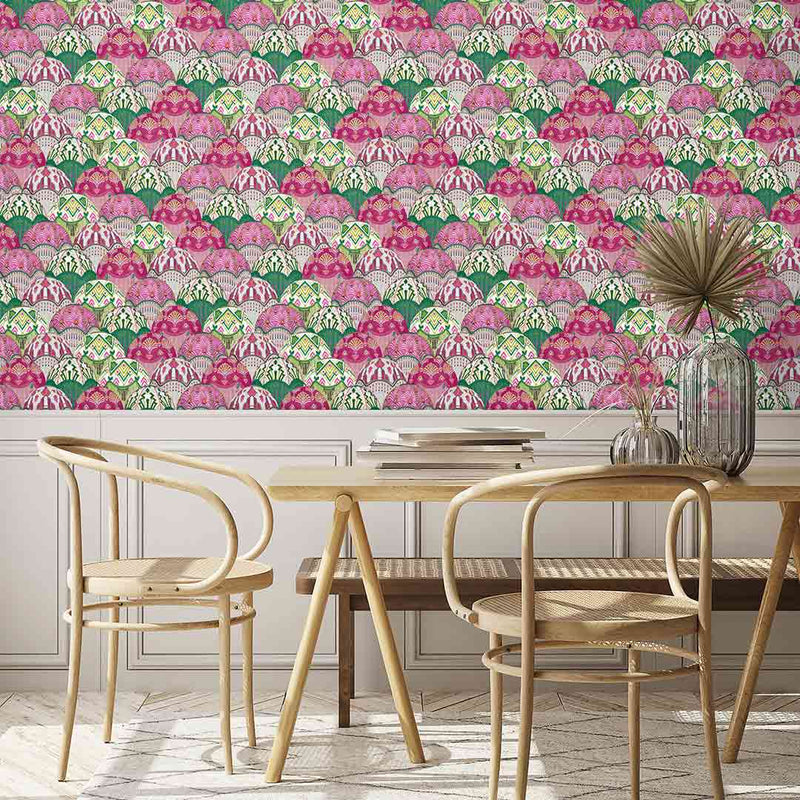 Silk Shades Wallpaper - Cerise - Brand Mckenzie