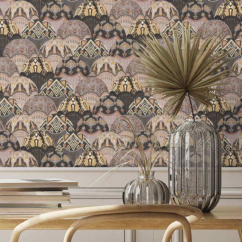 Silk Shades Wallpaper - Charcoal - Brand Mckenzie