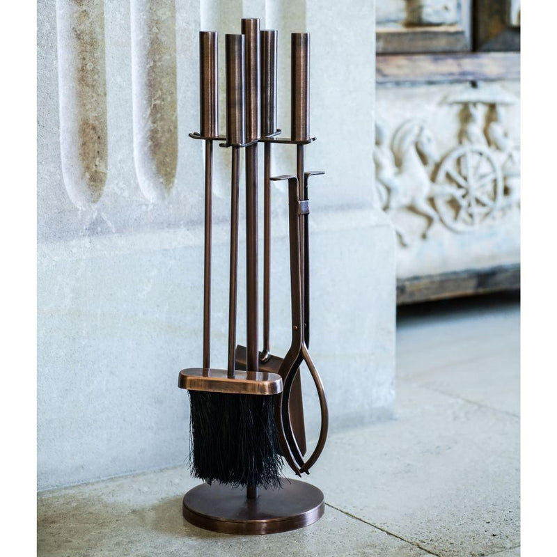 Sleek Copper Fire Tools Set
